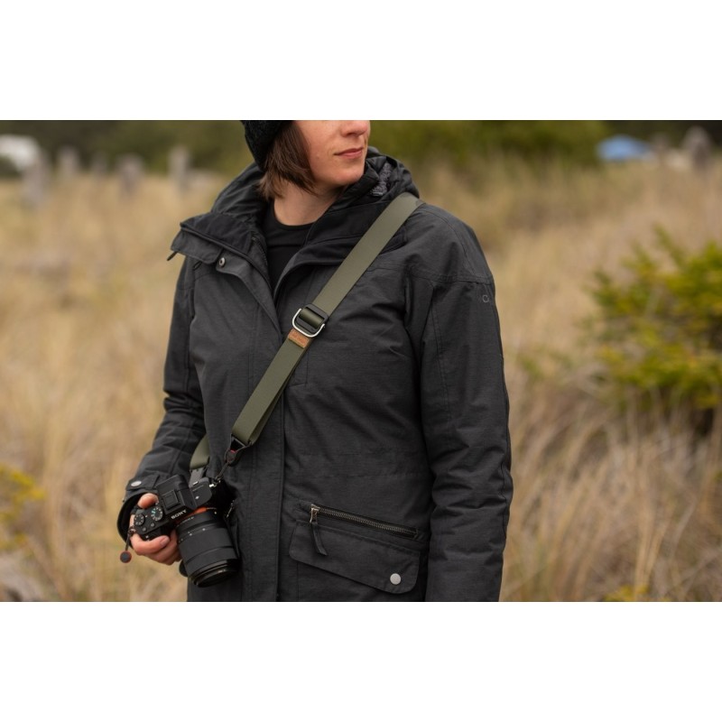 Pasek na szyję lub ramię SLIDE LITE SAGE v3 szarozielony do lekkich aparatów