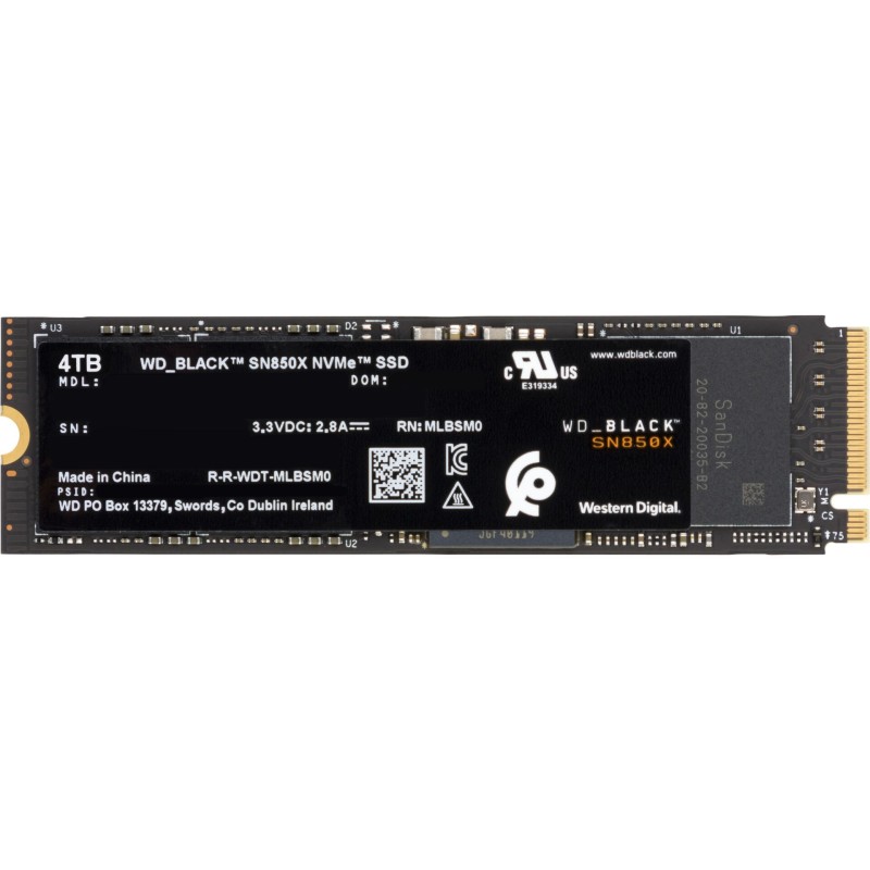 Western Digital Black SSD    4TB SN850 NVMe           WDS400T2X0E