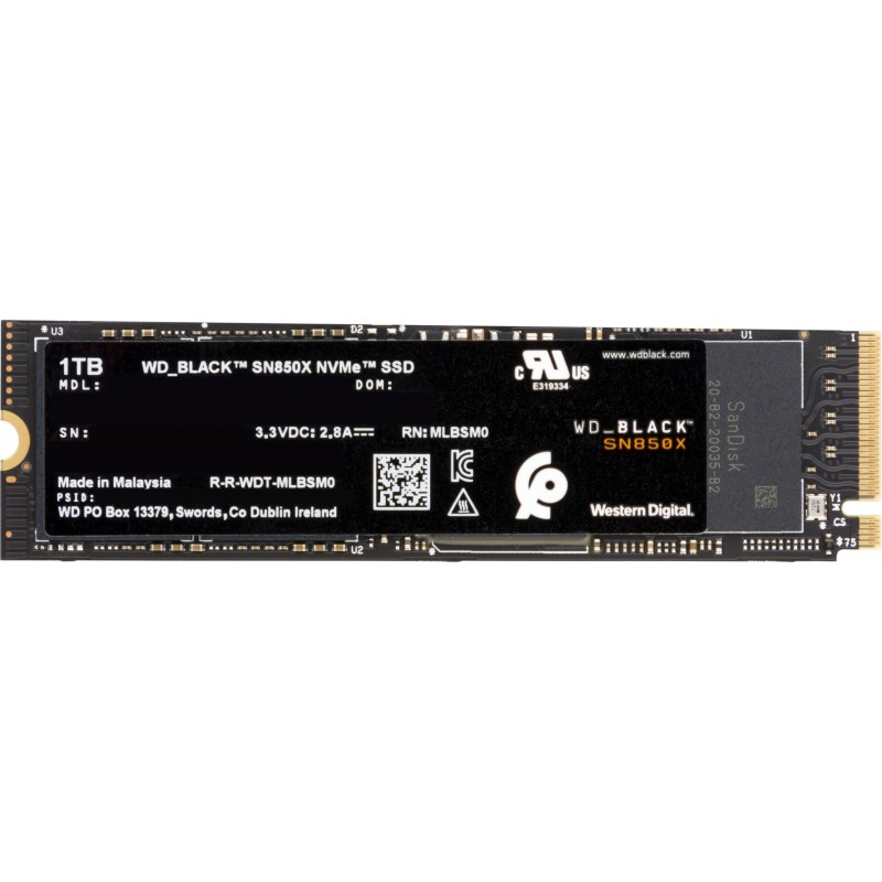 Western Digital Black SSD    1TB SN850 NVMe           WDS100T2X0E