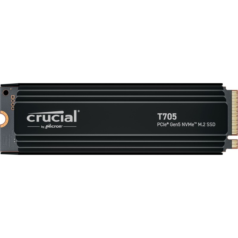 Crucial T705 with heatsink   1TB PCIe Gen5 NVMe M.2 SSD