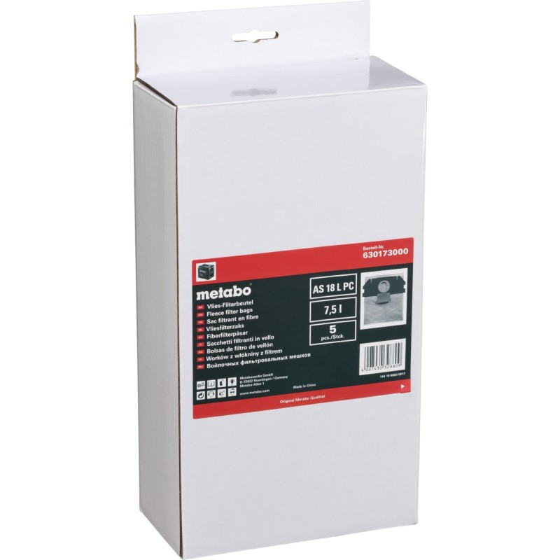 Metabo 5 worek filtracyjny z wlókniny 7,5l - AS 18 L PC