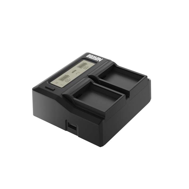 Ładowarka dwukanałowa Newell DC-LCD do akumulatorów LP-E6 do Canon