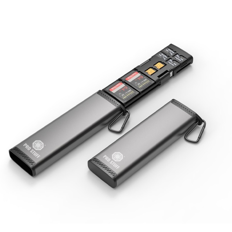 PRO STUFF CH-354, Etui I Czytnik 2w1 Na 9 Kart Pamięci Micro Sd / Uhs / Sdxc Usb-c