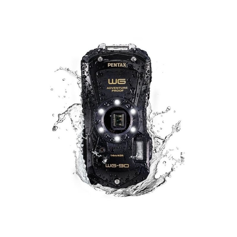 Aparat fotograficzny Pentax WG-90 Czarny z Wysokim Zoomem Optycznym o Odporności na Warunki Ekstremalne