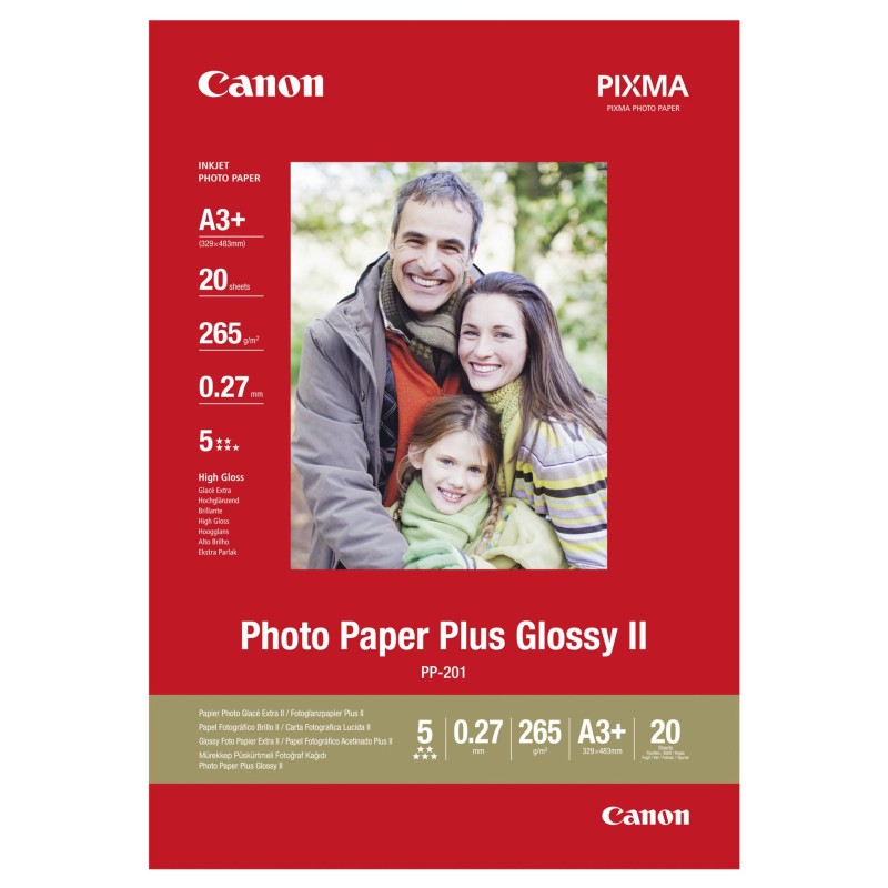 Canon PP-201 A 3+ 20 kartek 265g Photo Paper Plus Glossy II