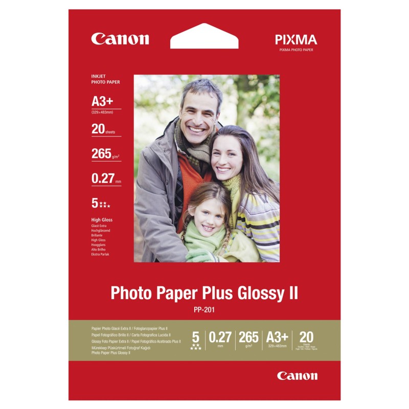 Canon PP-201 A 3+ 20 kartek 265g Photo Paper Plus Glossy II