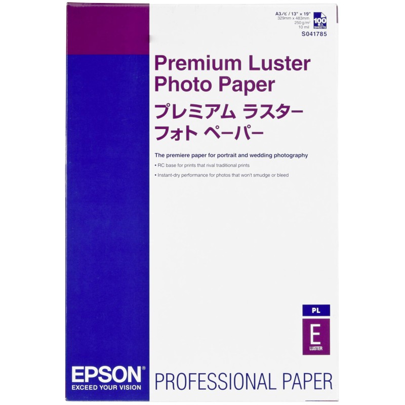Epson Premium Luster Photo Paper A 3+ 100 kartek, 260 g S 041785