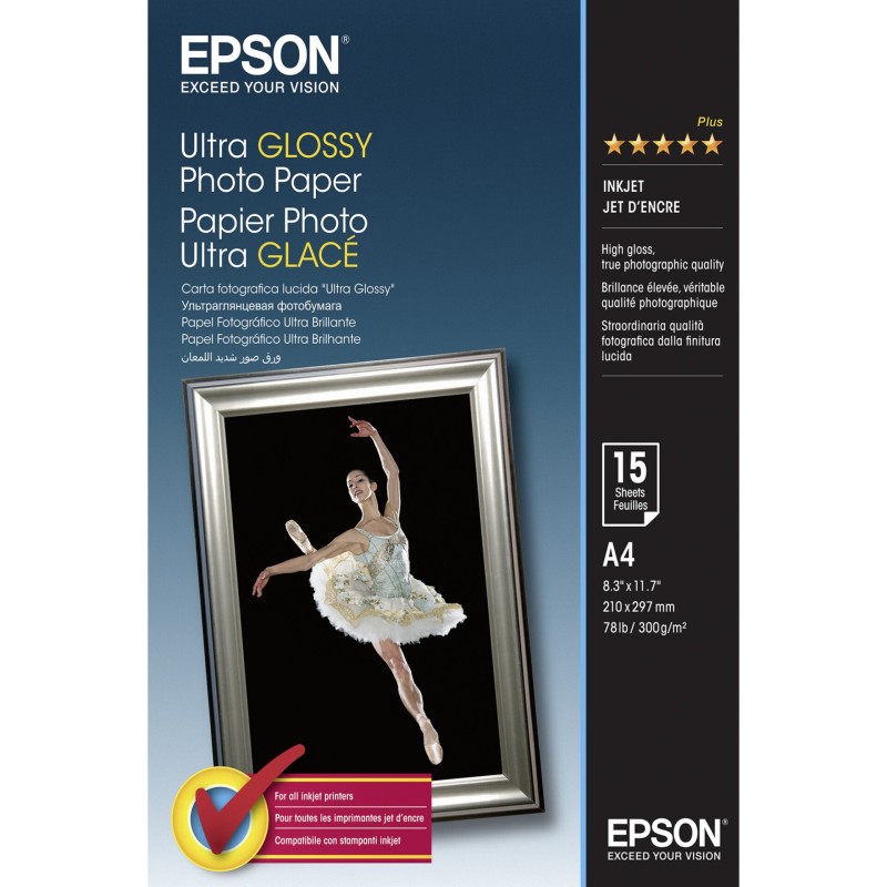 Epson Ultra Glossy Photo Paper A 4, 15 kartek, 300 g S 041927