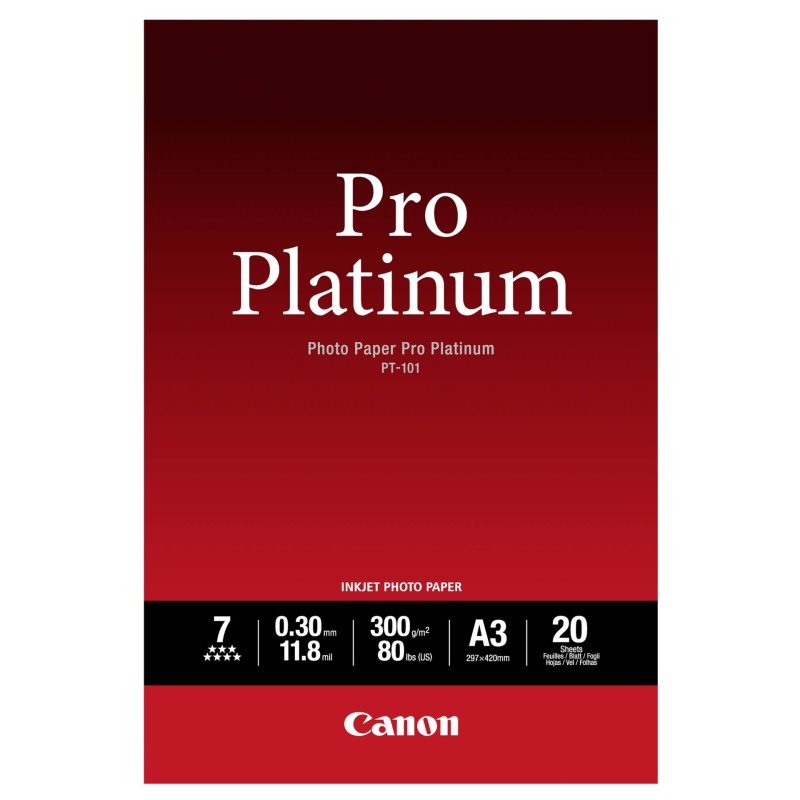 Canon PT-101 A 3, 20 kartek Photo Paper Pro Platinum   300 g
