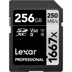 Lexar SDXC Pro 1667X UHS-II U3 R250/W120 (V60) 256G