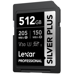 Lexar SDXC Professional SILVER Plus 1066x UHS-I/U3/A2/4K R205/W150 (V30) 512GB