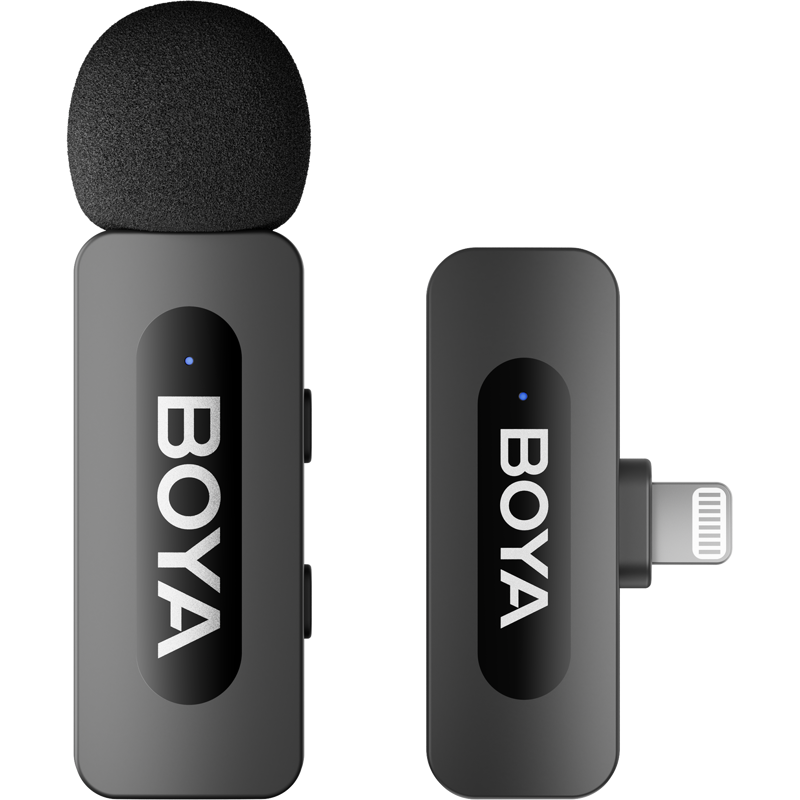 Boya BY-V1 V2.0 Ultra compact 2.4GHz wireless mic for lightning devices -1TX+1RX