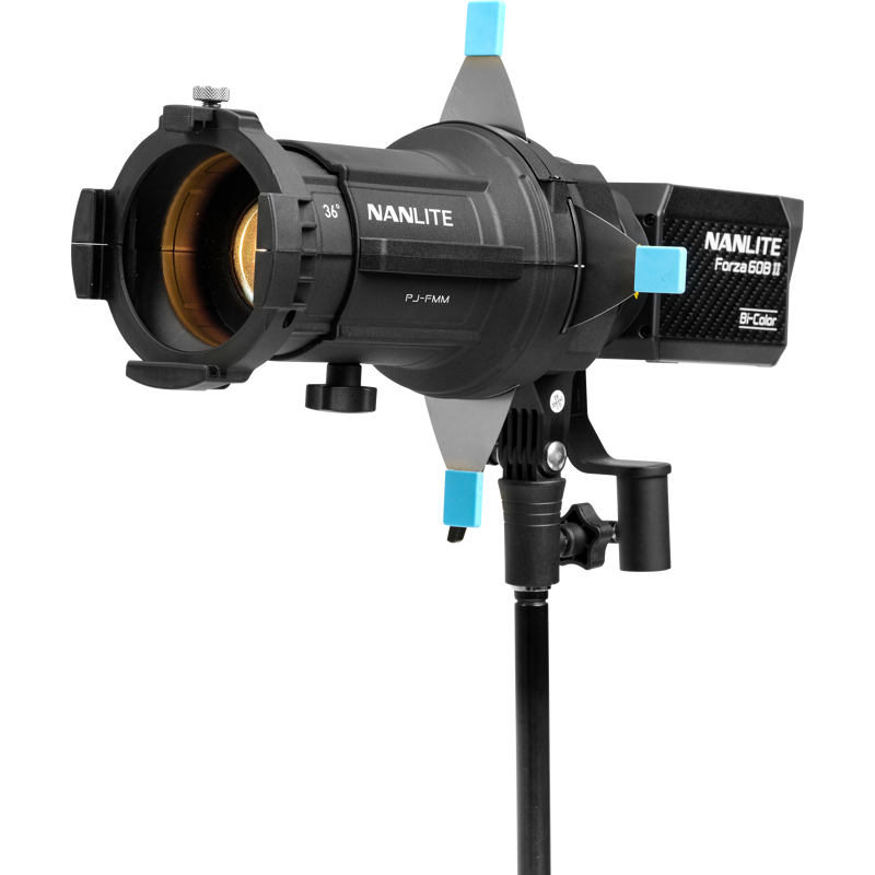 NANLITE Forza 60B II LED Bi-color Spot Light with 19°&36° Projection Attachment