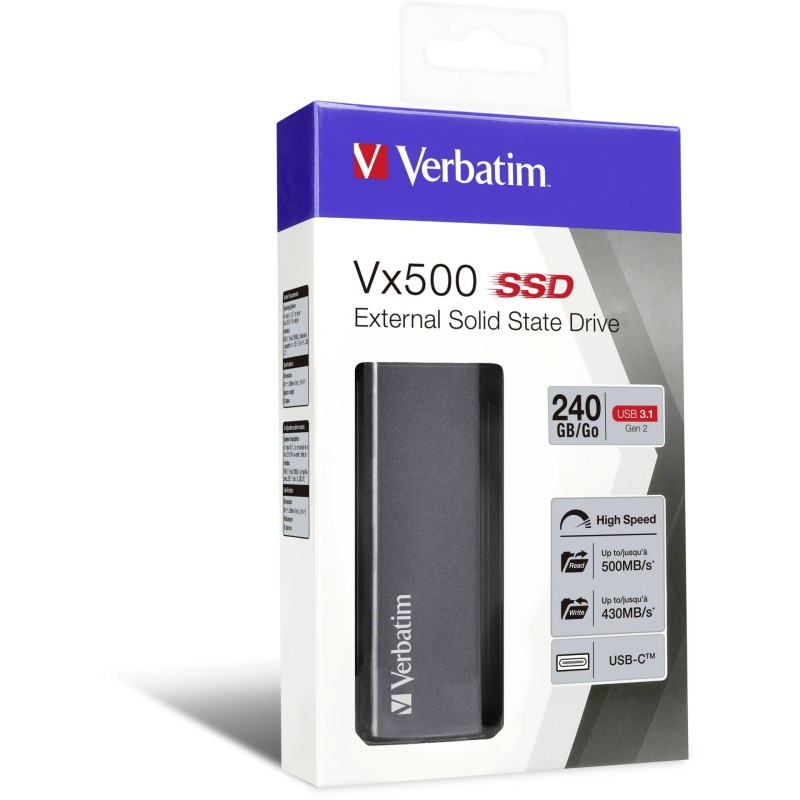Verbatim Store n Go Vx500  240GB SSD USB 3.1                47442