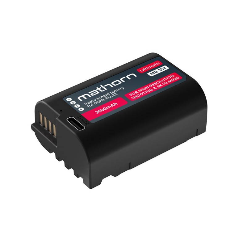 Bateria Mathorn MB-254 Ultimate 2600mAh USB-C zamiennik DMW-BLK22 (Nowość!)
