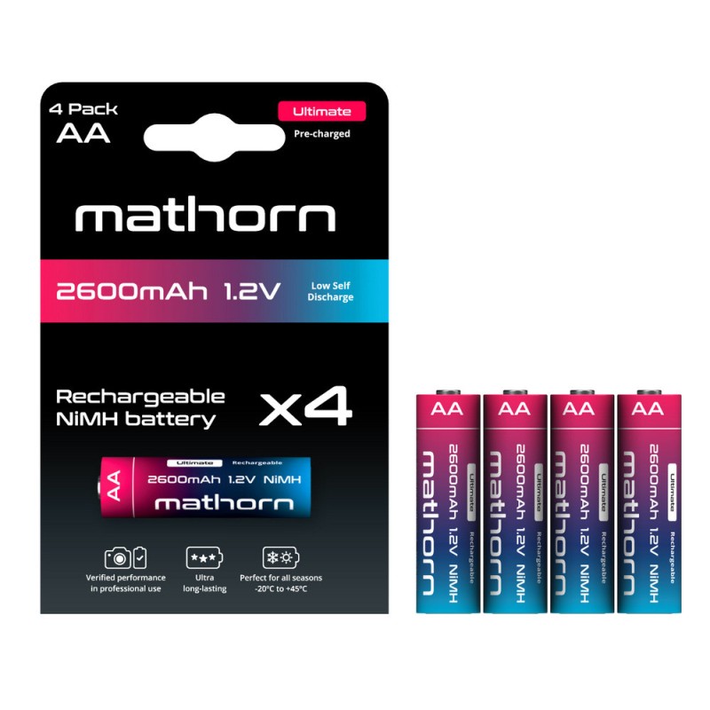 Zestaw akumulatorów Mathorn Ultimate AA NiMH 2600 mAh NiMH HR6 1.2V 4szt