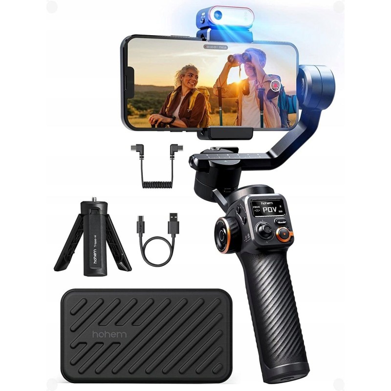 Zestaw Gimbal  Isteady M6 Kit Hohem + Lampa Led Ai Vision + Statyw Do Telefonu / Smartfona / M6 Kit