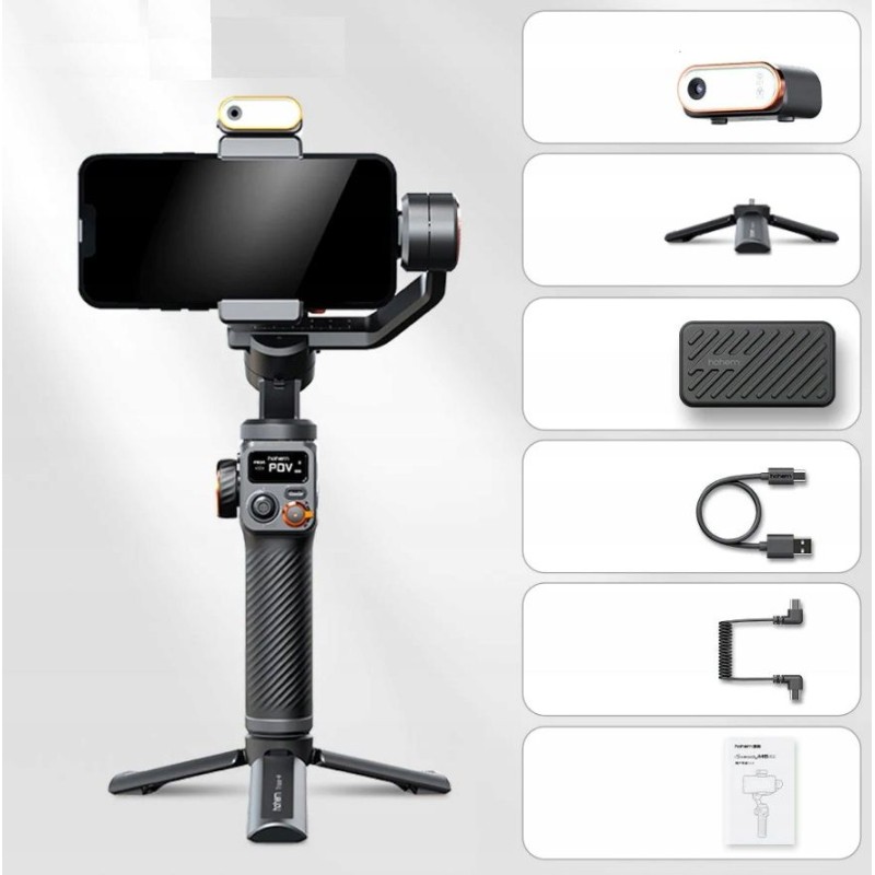 Zestaw Gimbal  Isteady M6 Kit Hohem + Lampa Led Ai Vision + Statyw Do Telefonu / Smartfona / M6 Kit