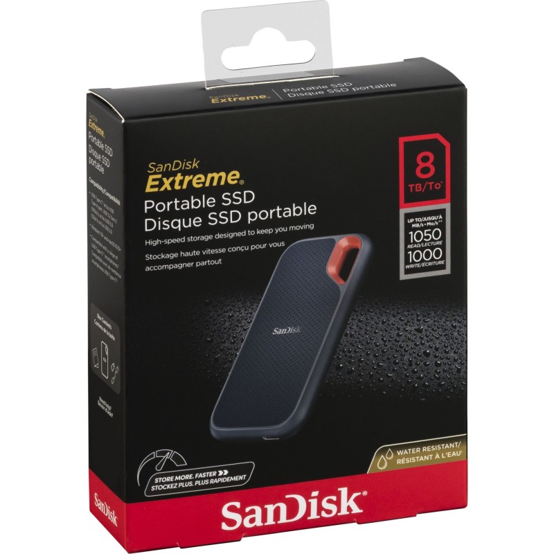 SanDisk Extreme Portable 8TB SSD 1050MB/s   SDSSDE61-8T00-G25
