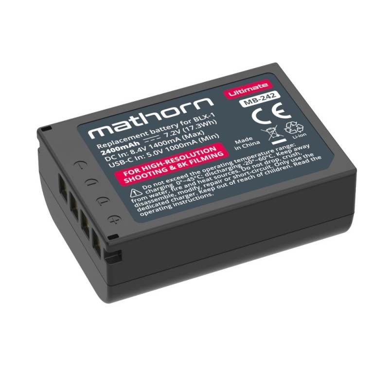 Bateria Mathorn MB-242 Ultimate 2400mAh USB-C zamiennik BLX-1