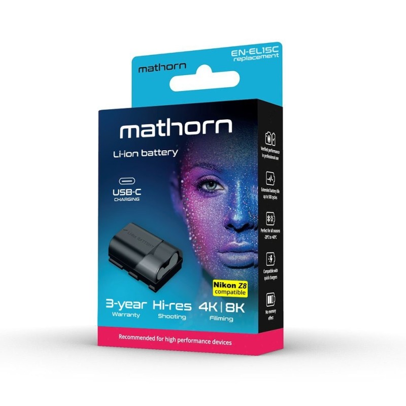 Bateria Mathorn MB-211A 2250mAh USB-C zamiennik EN-EL15C do Nikon Z8