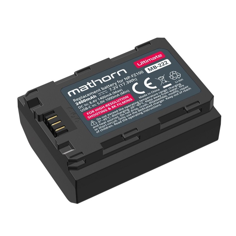 Bateria Mathorn MB-222 Ultimate 2400mAh USB-C zamiennik NP-FZ100