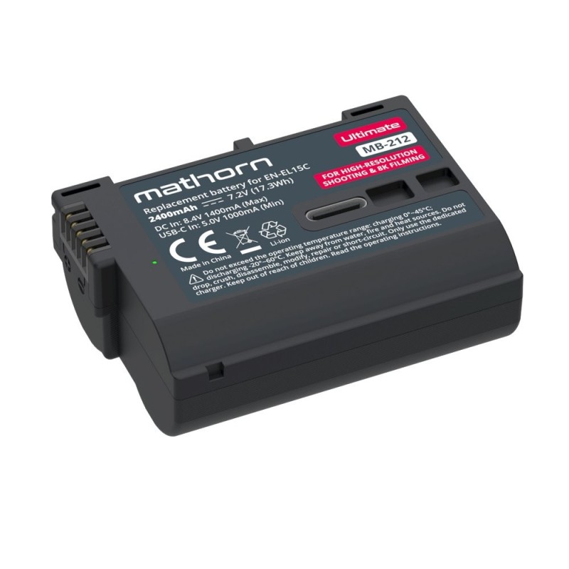 Bateria Mathorn MB-212B Ultimate 2400mAh USB-C zamiennik EN-EL15C do Nikon Zf