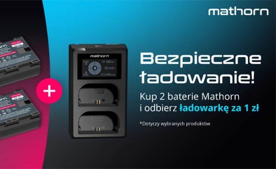 Kup 2 akumulatory Mathorn i odbierz ładowarkę gratis!